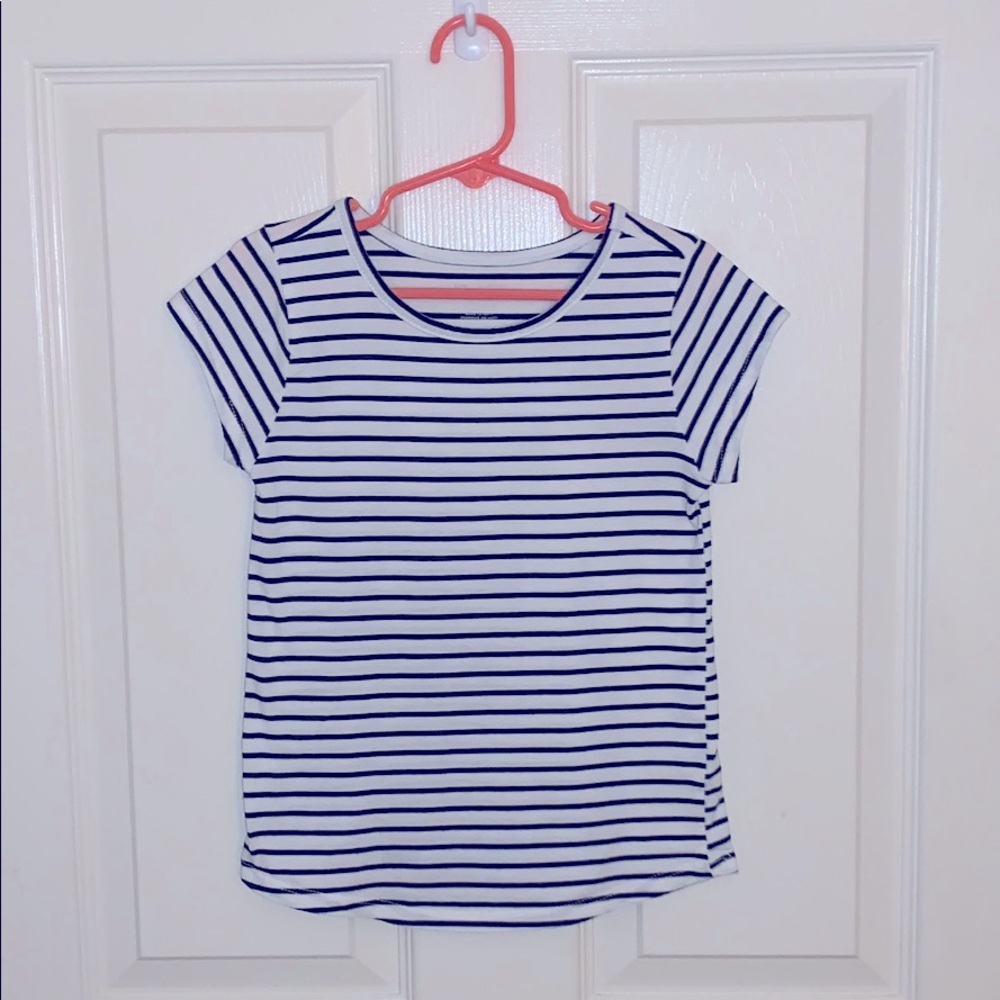 Girls striped short sleeve shirt